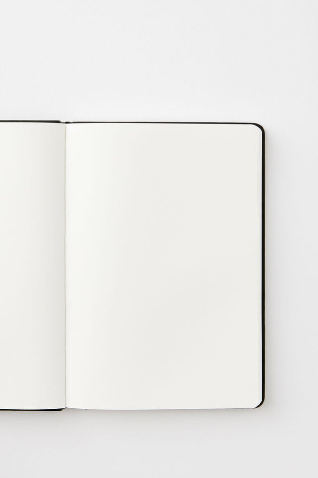 A5 Hard Cover Plain Notebook, BLACK