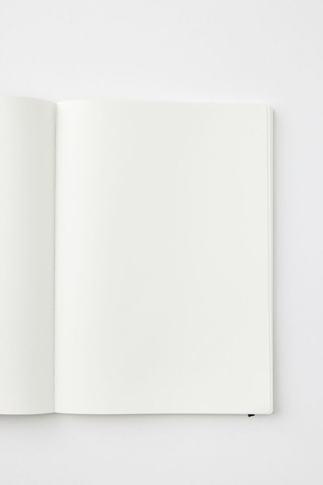 B5 Soft Cover Plain Notebook, BLACK