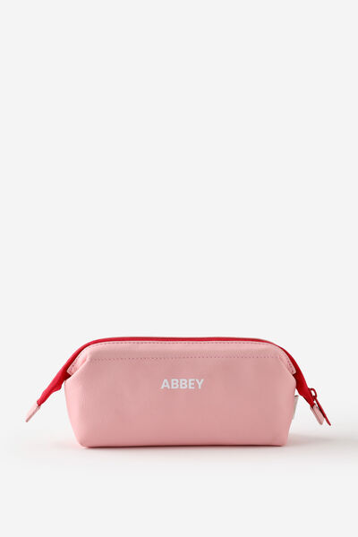 Personalised Compact Pu Pencil Case, STRAWBERRY MILK