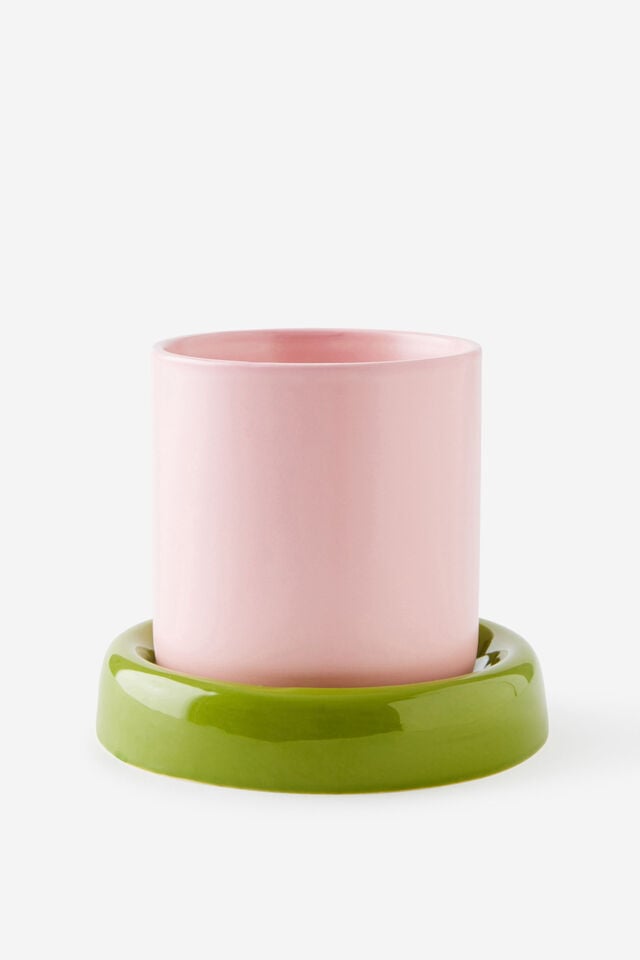 Bulbous Planters, OLIVE MOSS / STRAWBERRY MILK
