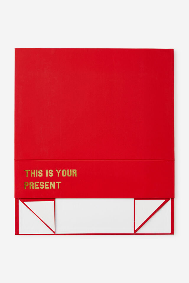 Large Magnetic Flat Pack Box, THIS IS YOUR PRESENT RED & GOLD