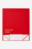 Large Magnetic Flat Pack Box, THIS IS YOUR PRESENT RED & GOLD - alternate image 3