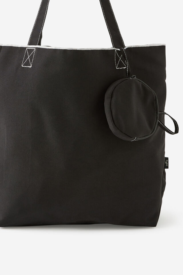 Packable Tote, BLACK
