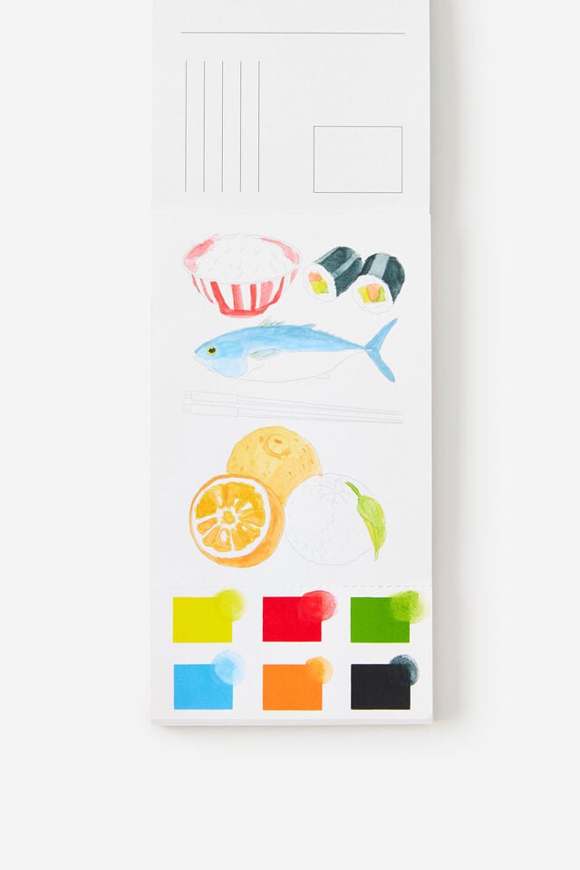 Watercolour Postcard Pad, OISHII TREATS