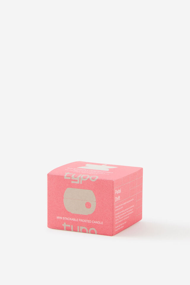 Mini Stackers Glass Tea Light Candle, PETAL DRIFT BLUSH RIBBED