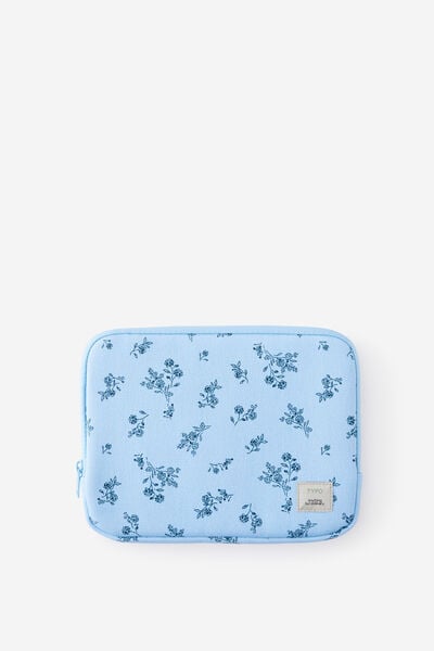 Campus 11 Inch Tablet Case, BOUQUET DITSY STRIPE / BLUE SKIES