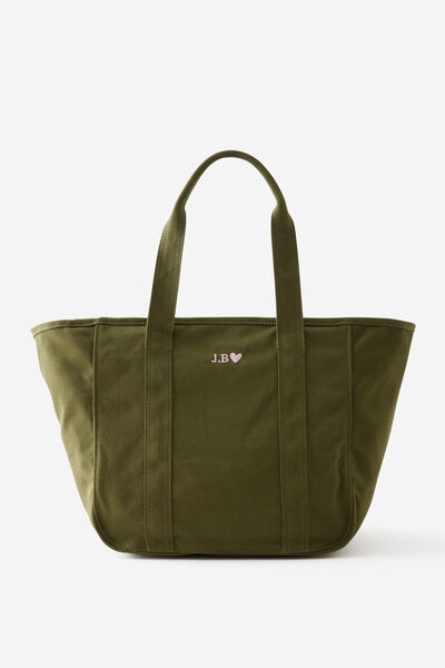 Personalised Flex Tote Large, OLIVE