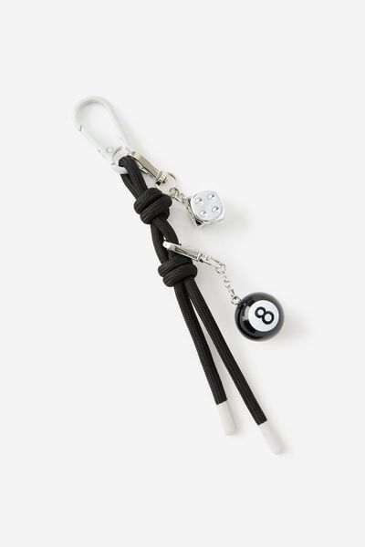 Rope Charm, LUCKY DICE / BLACK