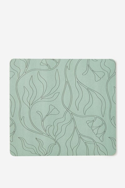 Mouse Mat, MIRA FOLIAGE /TYPO GREEN