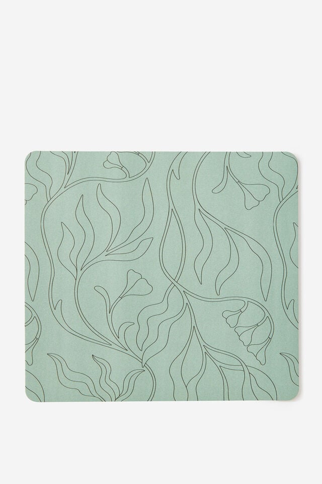 Mouse Mat, MIRA FOLIAGE /TYPO GREEN