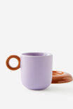 Bulbous Fashion Mug, GINGERBREAD / ORCHID - example image 2