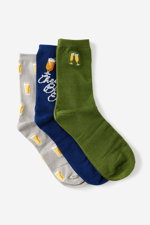 3 Pack Of Socks, CHEERS BIG EARS M/L