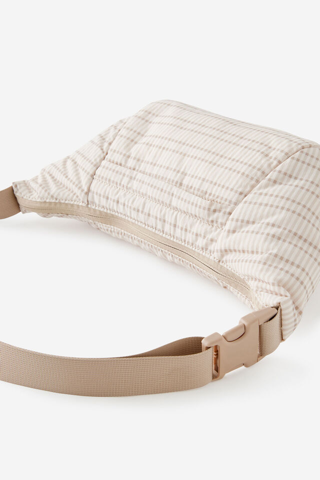 Daily Shoulder Bag, TAN CHECK