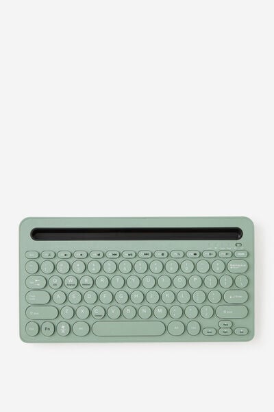 Wireless Keyboard With Built-In Tech Stand, TYPO GREEN