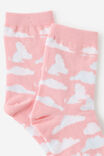 Mid Crew Socks, CLOUDS PINK YDG - alternate image 2
