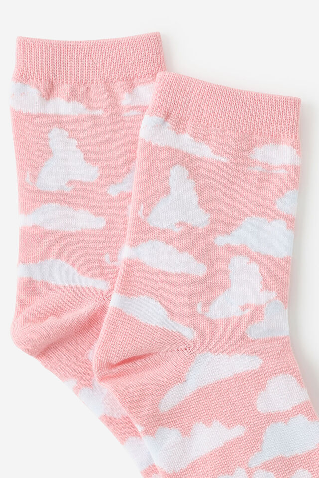 Mid Crew Socks, CLOUDS PINK YDG