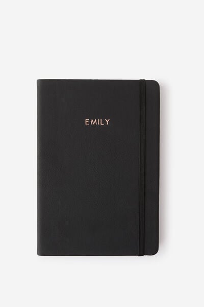 Personalised A5 Buffalo Journal, BLACK