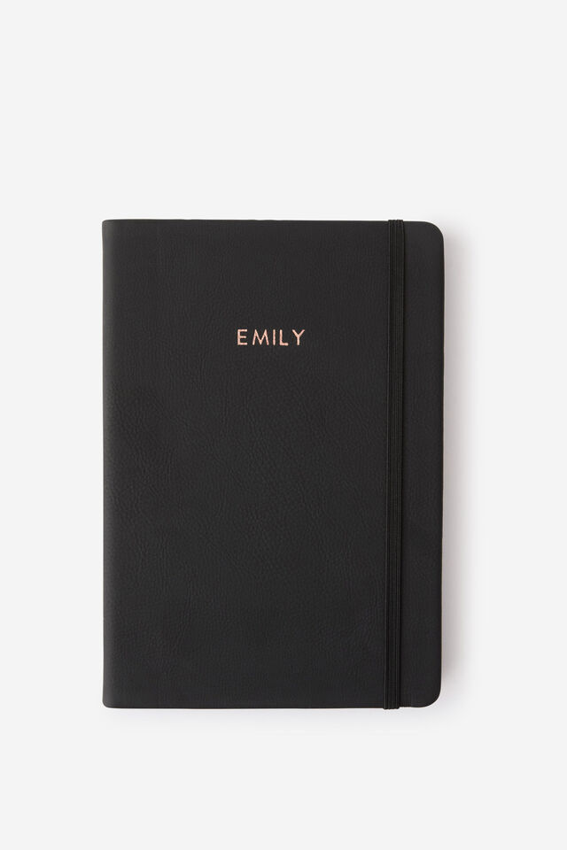 Personalised A5 Buffalo Journal, BLACK