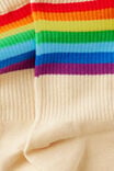 Socks, RAINBOW STRIP ECRU - alternate image 3