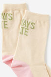 Mid Crew Socks, ALWAYS LATE - example image 3