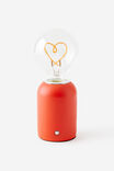 Shaped Filament Bulb Lamp, HOT SAUCE HEART - example image 1