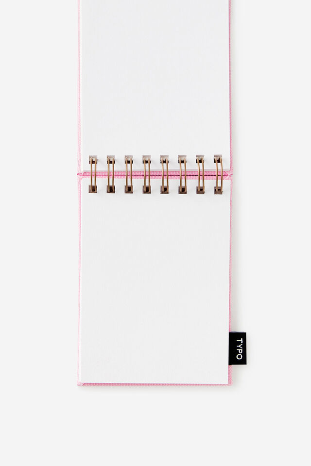 Personalised A6 Spiral Sketch Book, BLOSSOM PINK