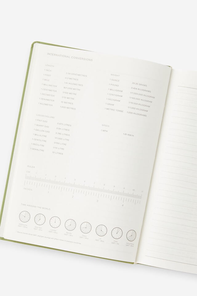 Personalised 2026 B5 Daily Hard Metro Diary, Little Treats Bay Leaf