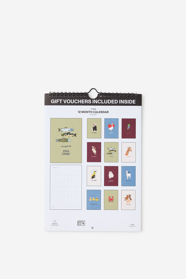 2026 Get A Date Wall Calendar, ANIMALS