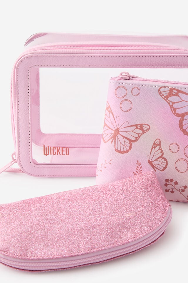 Collab 3 In 1 Cosmetic Case, LCN UNI/WICKED GLINDA
