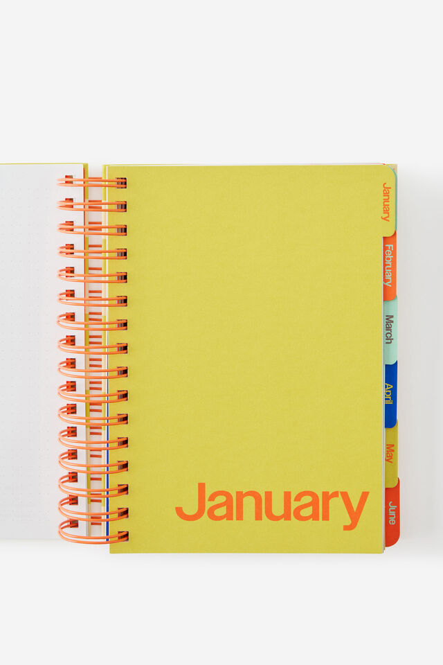 2027 A5 Daily Bright Days Diary, WASABI/LIMONCELLO SPLICE