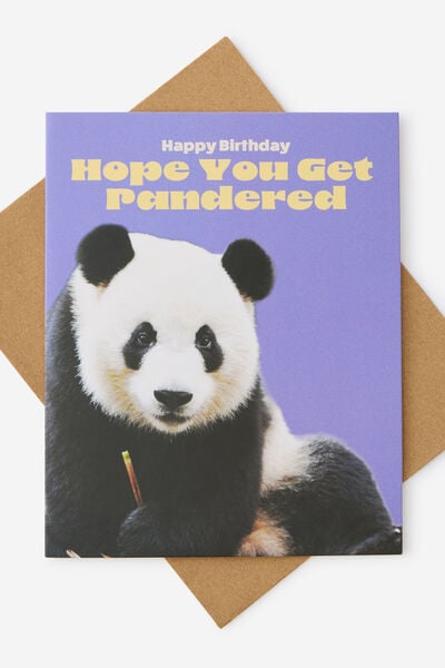 Funny Birthday Card 2.0, PURPLE PANDA