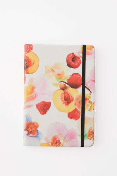 A5 Buffalo Journal, FRUIT ORCHID / WHITE