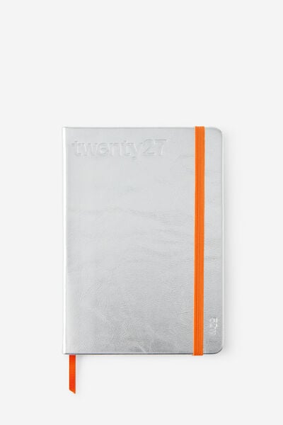 2027 B6 Weekly On Schedule Diary, CHROME LAVA RED