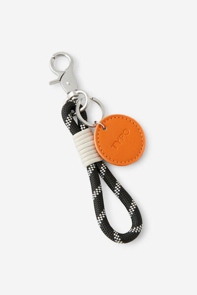 Rope Keyring, BLACK/RIVER GUM