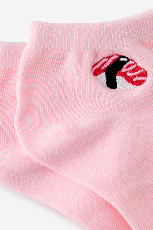 2 Pk Of Ankle Socks, SUSHI S/M