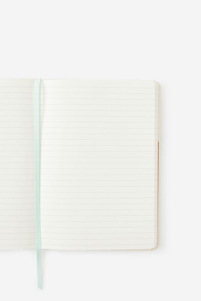 Personalised A5 Hard Lined Notetaker Notebook, MINTY HARLEQUIN
