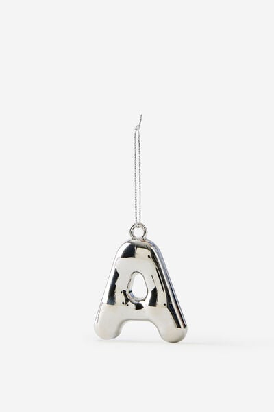 Alphabet Christmas Ornament, BUBBLE LETTER A