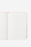 Personalised Metro B6 Hard Lined Notebook, Ditsy Pansy Pink Clay - alternate image 2