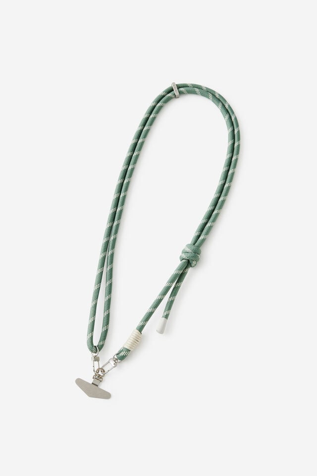 Lanyard Crossbody Strap, TYPO GREEN/RIVER GUM