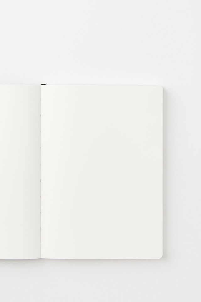 B6 Soft Cover Plain Notebook, BLACK