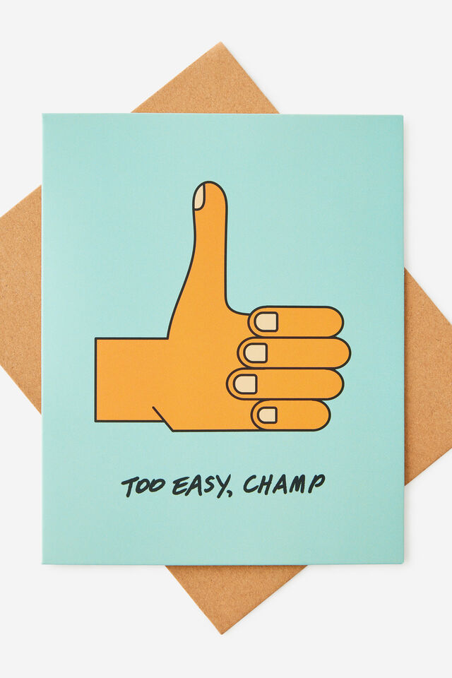 Regional Generic Card 2.0, RG AUS TOO EASY, CHAMP