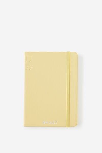 Personalised B6 Hard Cover Lined Notebook, LIMONCELLO