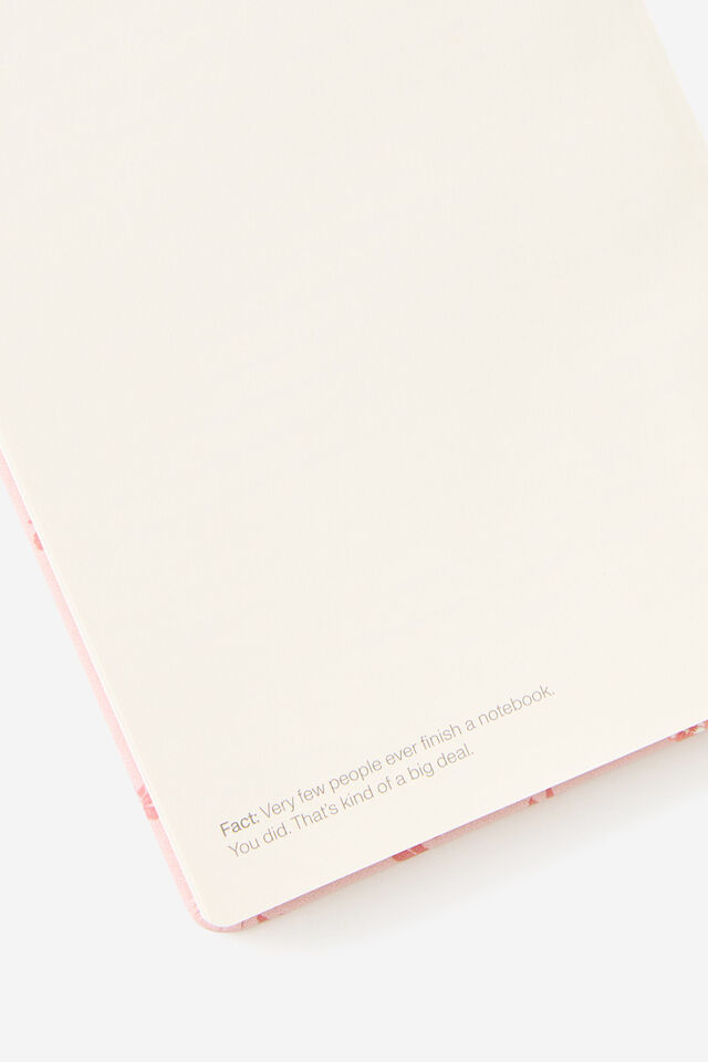Metro B6 Hard Lined Notebook, Ditsy Pansy Pink Clay