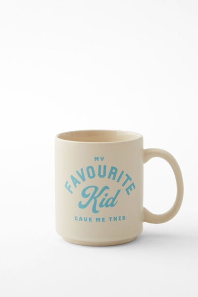 Daily Mug, FAVOURITE KID ECRU/BLUE