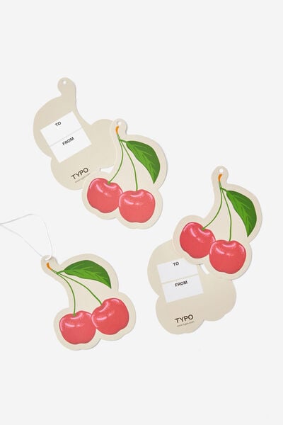 Die Cut Gift Tag 5Pk, FRUIT