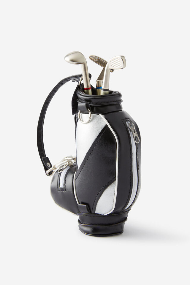 Golf Caddy Pen Set, BLACK & WHITE