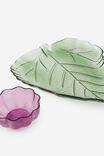 Glass Leaf & Flower Platter, GREEN - alternate image 2