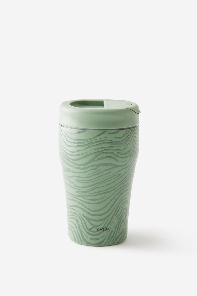 Loft Commuter Cup 350Ml, WAVE TEXTURE/TYPO GREEN