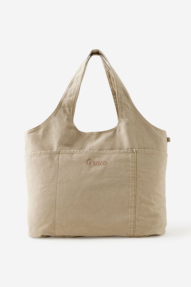 Personalised Loft Wellness Tote, CHAI LATTE