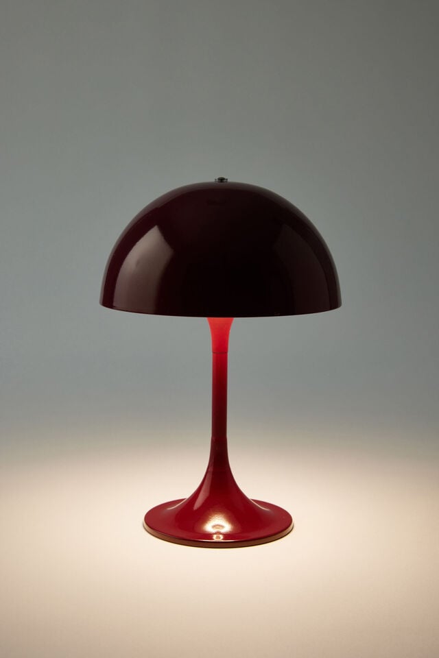 Solid Mushroom Lamp, CABERNET